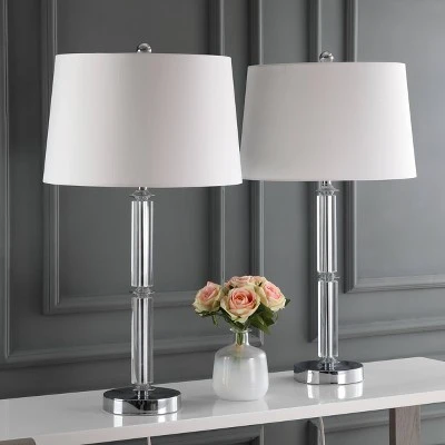 (Set of 2) 28.5" Vendome Crystal Table Lamp Clear (Includes CFL Light Bulb) - Safavieh 2 (Set of 2) 28.5" Vendome Crystal Table Lamp Clear (Includes CFL Light Bulb) - Safavieh - Image 2