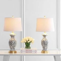 Set of 2 Kaeden Table Lamp (Includes LED Light Bulb) Black/White - Safavieh 5 Set of 2 Kaeden Table Lamp (Includes LED Light Bulb) Black/White - Safavieh -Desk Lamps sales shop unnamed file 4478