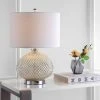 JONATHAN Y 22.5" Glass Ames Table Lamp (Includes LED Light Bulb) Silver - JONATHAN Y