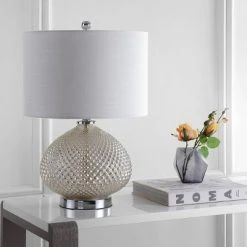 JONATHAN Y 22.5" Glass Ames Table Lamp (Includes LED Light Bulb) Silver - JONATHAN Y -Desk Lamps sales shop unnamed file 4488
