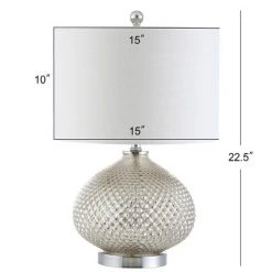 JONATHAN Y 22.5" Glass Ames Table Lamp (Includes LED Light Bulb) Silver - JONATHAN Y -Desk Lamps sales shop unnamed file 4489