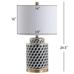 JONATHAN Y 24.5" Ceramic Ellie Tumbling Block Table Lamp (Includes LED Light Bulb) - JONATHAN Y 5 JONATHAN Y 24.5" Ceramic Ellie Tumbling Block Table Lamp (Includes LED Light Bulb) - JONATHAN Y -Desk Lamps sales shop unnamed file 4507