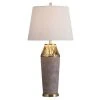 Ceramic Column with Slotted Top Table Lamp Gray - StyleCraft