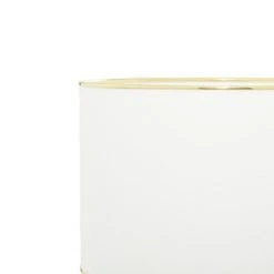 15" x 24" Large Contemporary Style Round Ceramic Table Lamp with Metallic Trim White/Gold - CosmoLiving by Cosmopolitan -Desk Lamps sales shop unnamed file 4532