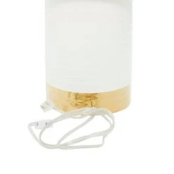 15" x 24" Large Contemporary Style Round Ceramic Table Lamp with Metallic Trim White/Gold - CosmoLiving by Cosmopolitan -Desk Lamps sales shop unnamed file 4533