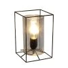 Small Framed Table Lamp with Cylinder Glass Shade Smoke - Lalia Home