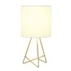 Down To The Wire Table Lamp with Fabric Shade Gold - Simple Designs