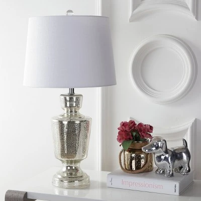 JONATHAN Y 26.5" Glass Olivia Table Lamp (Includes LED Light Bulb) Silver - JONATHAN Y 2 JONATHAN Y 26.5" Glass Olivia Table Lamp (Includes LED Light Bulb) Silver - JONATHAN Y - Image 2