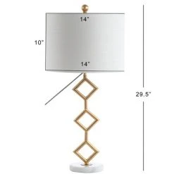 JONATHAN Y 29.5" Metal Diamante Modern Gilt Table Lamp (Includes LED Light Bulb) Gold - JONATHAN Y -Desk Lamps sales shop unnamed file 4575