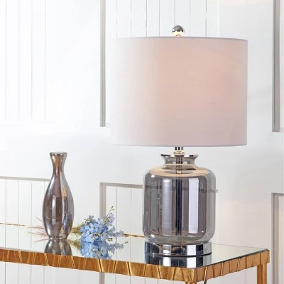 JONATHAN Y 22" Glass Marsh Table Lamp (Includes LED Light Bulb) Gray - JONATHAN Y 1 JONATHAN Y 22" Glass Marsh Table Lamp (Includes LED Light Bulb) Gray - JONATHAN Y