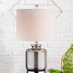 JONATHAN Y 22" Glass Marsh Table Lamp (Includes LED Light Bulb) Gray - JONATHAN Y 7 JONATHAN Y 22" Glass Marsh Table Lamp (Includes LED Light Bulb) Gray - JONATHAN Y -Desk Lamps sales shop unnamed file 4597