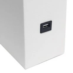 Leather Table Lamp with Fabric Shade White - Elegant Designs -Desk Lamps sales shop unnamed file 4612