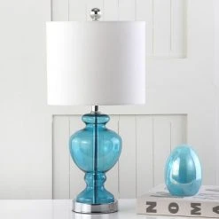 21" Marine Table Lamp Monocco Blue (Includes CFL Light Bulb) - Safavieh