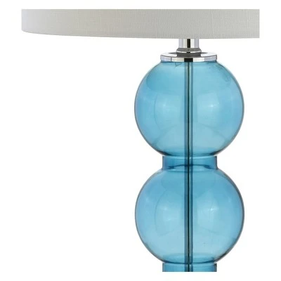 JONATHAN Y (Set Of 2) 27" Bella Glass Triple Sphere Table Lamp Sky Blue (Includes LED Light Bulb) - JONATHAN Y 2 JONATHAN Y (Set Of 2) 27" Bella Glass Triple Sphere Table Lamp Sky Blue (Includes LED Light Bulb) - JONATHAN Y - Image 2