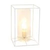 Large Framed Table Lamp with Cylinder Glass Shade White - Lalia Home