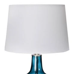 27" Deep Blue Glass Table Lamp - 3R Studios