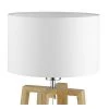 1-Light Chietino Table Lamp with Fabric Shade Natural/White - EGLO