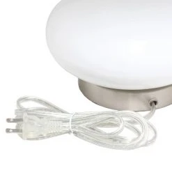 Glass Dollop Table Lamp with Fabric Shade White - Lalia Home -Desk Lamps sales shop unnamed file 4681