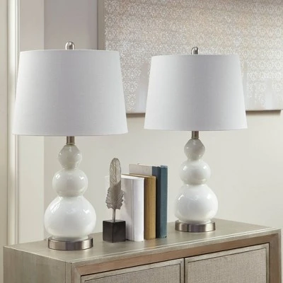 510 Design (Set of 2) 26" Covey Table Lamp White 6 510 Design (Set of 2) 26" Covey Table Lamp White - Image 6