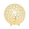 8" Crystal Ball Sequin Table Lamp Gold - Elegant Designs