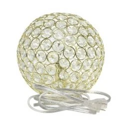 8" Crystal Ball Sequin Table Lamp Gold - Elegant Designs -Desk Lamps sales shop unnamed file 4710