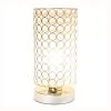 Elipse Crystal Bedside Nightstand Cylindrical Uplight Table Lamp Chrome - Elegant Designs
