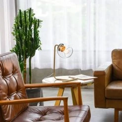 15" Mason Desk Lamp with Glass Shade Matte Brass - Globe Electric -Desk Lamps sales shop unnamed file 473