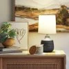 Textural Ceramic Mini Jar Shaped Table Lamp - Threshold™ Light Brown