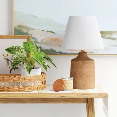 Ceramic Jar Shaped Accent Table Lamp - Threshold™ Dark Brown 2 Ceramic Jar Shaped Accent Table Lamp - Threshold™ Dark Brown - Image 2