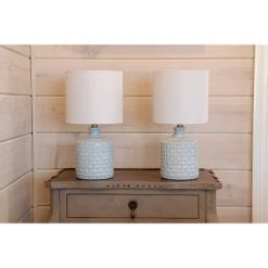 Set of 2 Della Ceramic LED Table Lamps (Includes Energy Efficient Light Bulb) - Decor Therapy White 11 Set of 2 Della Ceramic LED Table Lamps (Includes Energy Efficient Light Bulb) - Decor Therapy White -Desk Lamps sales shop unnamed file 4810