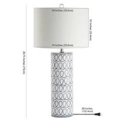 JONATHAN Y 28.75" Ceramic Loop Modern Column Table Lamp (Includes LED Light Bulb) Blue and White - Jonathan Y 5 JONATHAN Y 28.75" Ceramic Loop Modern Column Table Lamp (Includes LED Light Bulb) Blue and White - Jonathan Y -Desk Lamps sales shop unnamed file 4822
