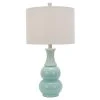15" Harper Ceramic Table Lamp Light Blue (Includes CFL Light Bulb) - Decor Therapy