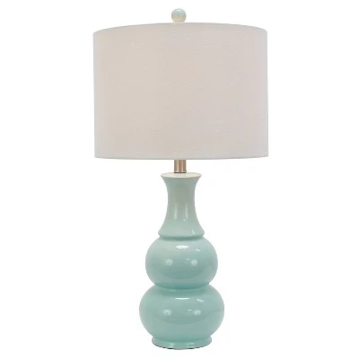 15" Harper Ceramic Table Lamp Light Blue (Includes CFL Light Bulb) - Decor Therapy 1 15" Harper Ceramic Table Lamp Light Blue (Includes CFL Light Bulb) - Decor Therapy