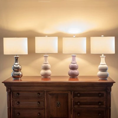 15" Harper Ceramic Table Lamp Light Blue (Includes CFL Light Bulb) - Decor Therapy 7 15" Harper Ceramic Table Lamp Light Blue (Includes CFL Light Bulb) - Decor Therapy - Image 7