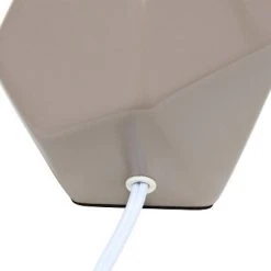 Round Prism Mini Table Lamp with Matching Fabric Shade Gray - Simple Designs -Desk Lamps sales shop unnamed file 483