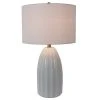 27" Cannon Crackle Table Lamp White - Decor Therapy