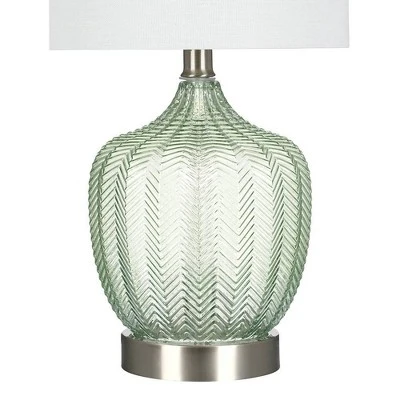 18" Glass Accent Lamp Green - Cresswell Lighting 2 18" Glass Accent Lamp Green - Cresswell Lighting - Image 2