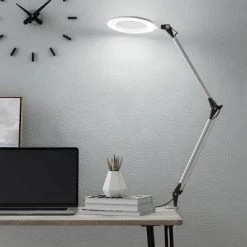 Trademark Global Swing Arm Architect Task Lamp with Clamp (Includes LED Light Bulb)