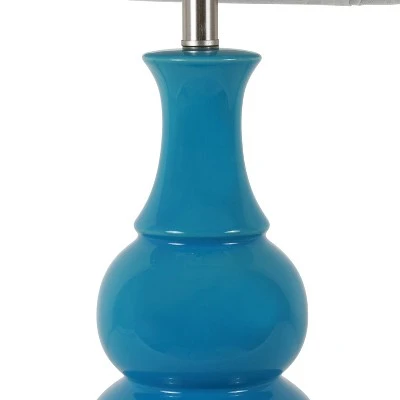 24" Harper Ceramic Desk Lamp Teal - Decor Therapy 2 24" Harper Ceramic Desk Lamp Teal - Decor Therapy - Image 2