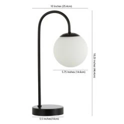 JONATHAN Y 18.25" Iron and Glass Arco Minimalist Mid Century Globe Table Lamp (Includes LED Light Bulb) Black - Jonathan Y 5 JONATHAN Y 18.25" Iron and Glass Arco Minimalist Mid Century Globe Table Lamp (Includes LED Light Bulb) Black - Jonathan Y -Desk Lamps sales shop unnamed file 4873