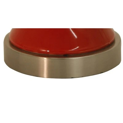 24" Lorren Ceramic Desk Lamp Maroon - Decor Therapy 2 24" Lorren Ceramic Desk Lamp Maroon - Decor Therapy - Image 2