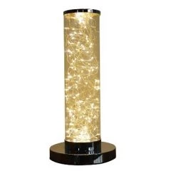 13" Novelty Metal Tube Table Lamp (Includes LED Light Bulb) Silver - Ore International
