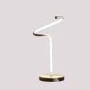 18" Modern Metal Spiral Table Lamp (Includes LED Light Bulb) White - Ore International