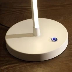 18" Modern Metal Spiral Table Lamp (Includes LED Light Bulb) White - Ore International -Desk Lamps sales shop unnamed file 4930