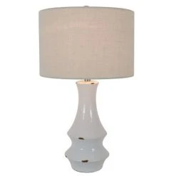 30" Ceramic Callie Table Lamp White - Decor Therapy