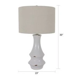 30" Ceramic Callie Table Lamp White - Decor Therapy 15 30" Ceramic Callie Table Lamp White - Decor Therapy -Desk Lamps sales shop unnamed file 4940