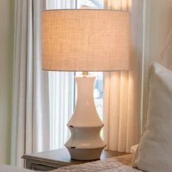 30" Ceramic Callie Table Lamp White - Decor Therapy 17 30" Ceramic Callie Table Lamp White - Decor Therapy -Desk Lamps sales shop unnamed file 4942