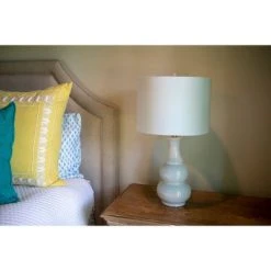 26.5" Harper Ceramic Table Lamp White (Includes CFL Light Bulb) - Decor Therapy 8 26.5" Harper Ceramic Table Lamp White (Includes CFL Light Bulb) - Decor Therapy -Desk Lamps sales shop unnamed file 4969