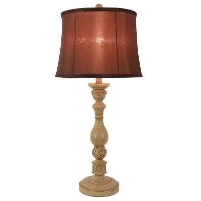 30" Dora Scultped Resin Table Lamp Antique Ivory - Decor Therapy 1 30" Dora Scultped Resin Table Lamp Antique Ivory - Decor Therapy