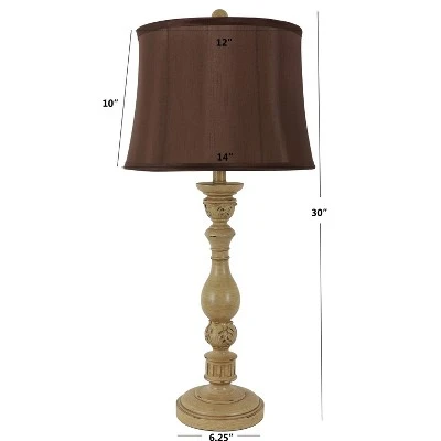 30" Dora Scultped Resin Table Lamp Antique Ivory - Decor Therapy 5 30" Dora Scultped Resin Table Lamp Antique Ivory - Decor Therapy - Image 5